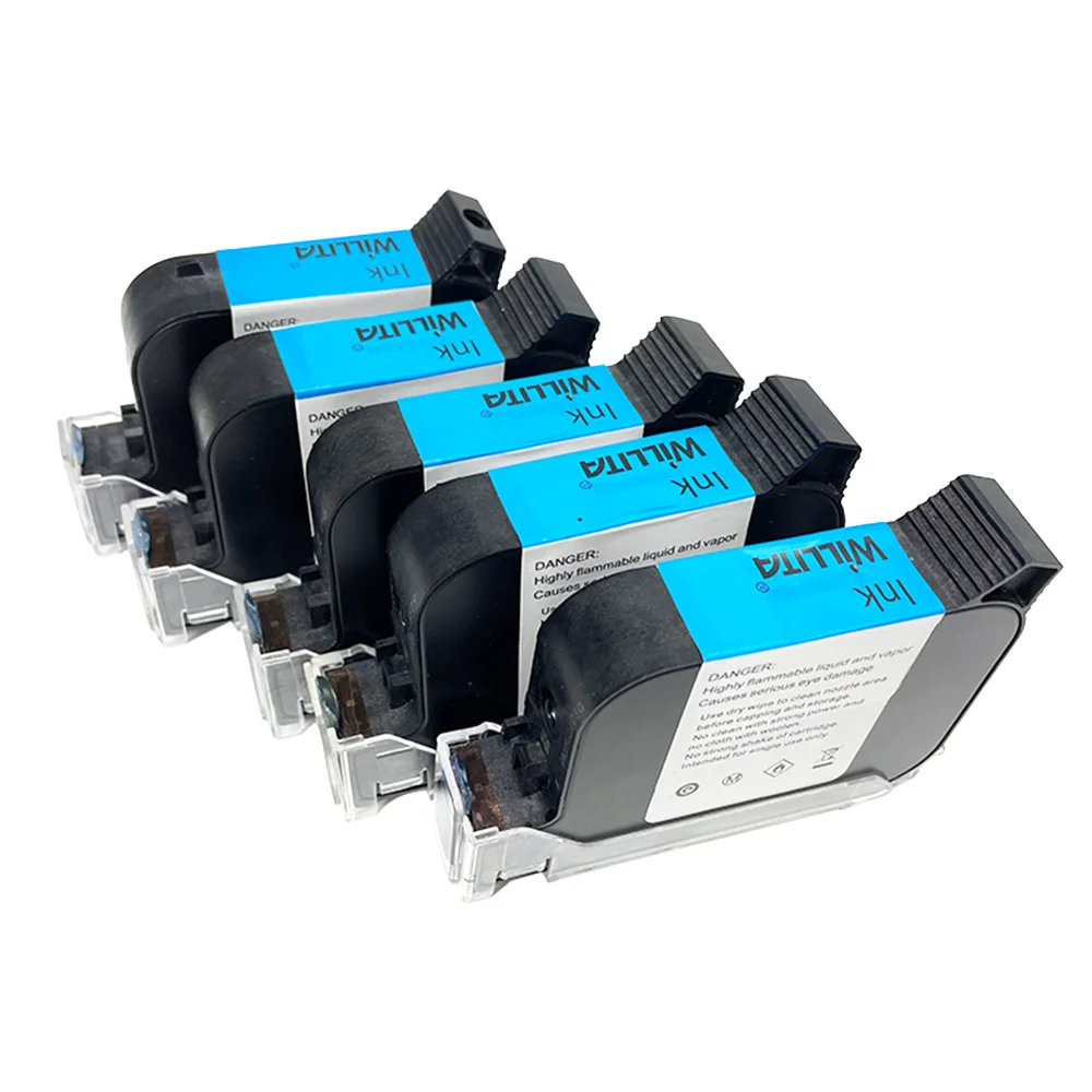 5 Pcs Js12 Fast Dry Black Ink Cartridge 