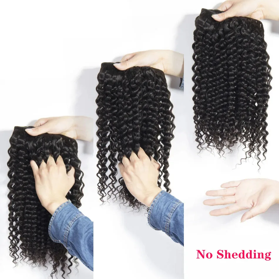 PerisModa Deep Wave Bundles 100% Human Hair Brazilian Weaving Virgin Human Hair Natural Hair Extensions Curly Human Hair Bundles 5