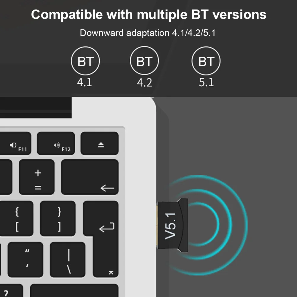 USB Bluetooth 5.1 Adapter Dongle do głośnik do komputera bezprzewodowa klawiatura i mysz nadajnika odbiornik Audio z bluetoothem muzyki