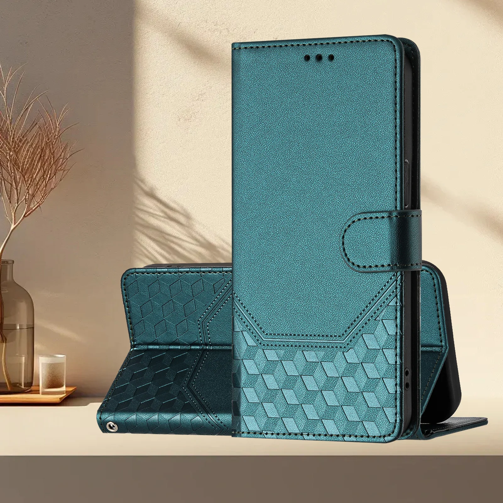 3D Leather Flip Cover Phone Wallet Case