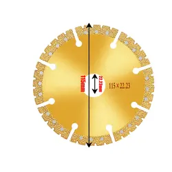 Enhanced Multi-Purpose Vacuum Brazed Diamond Saw Blade - 4.5 Inch for Metal and Stone Cutting (Multipurpose Cutting)