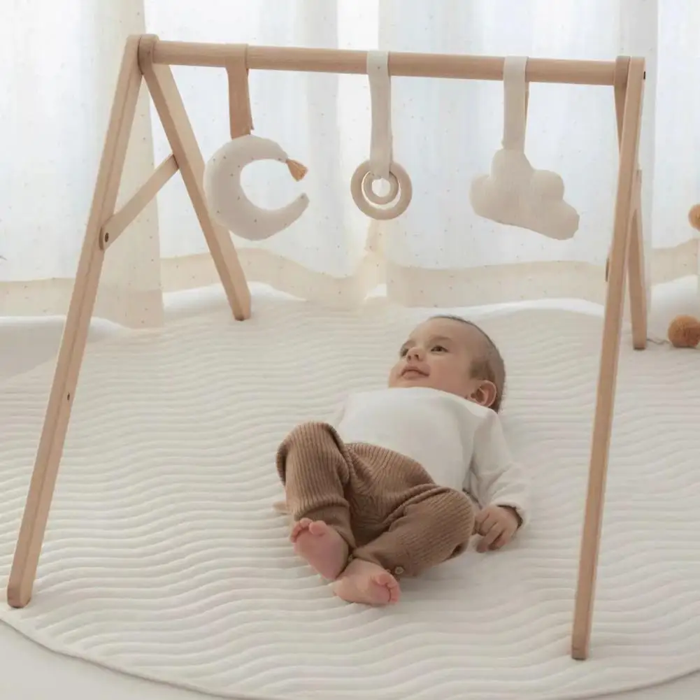 3Pcs/Set Baby Gym Play Hanging Toys Cartoon Avocado Cloud Rattle Teether Newborn Mobile Crib Stroller Educational Toy