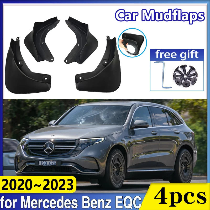 

Car Mudflaps for Mercedes Benz EQC Accessories 2020 2021 2022 2023 400 Rear Wheel Fender Mud Guard Flap Splash Protect Mudguards
