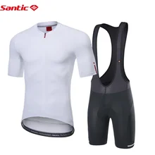 Santic-Conjunto de ropa de ciclismo para hombre y mujer, traje de ciclismo con Jersey y pantalones cortos, varios colores, para verano