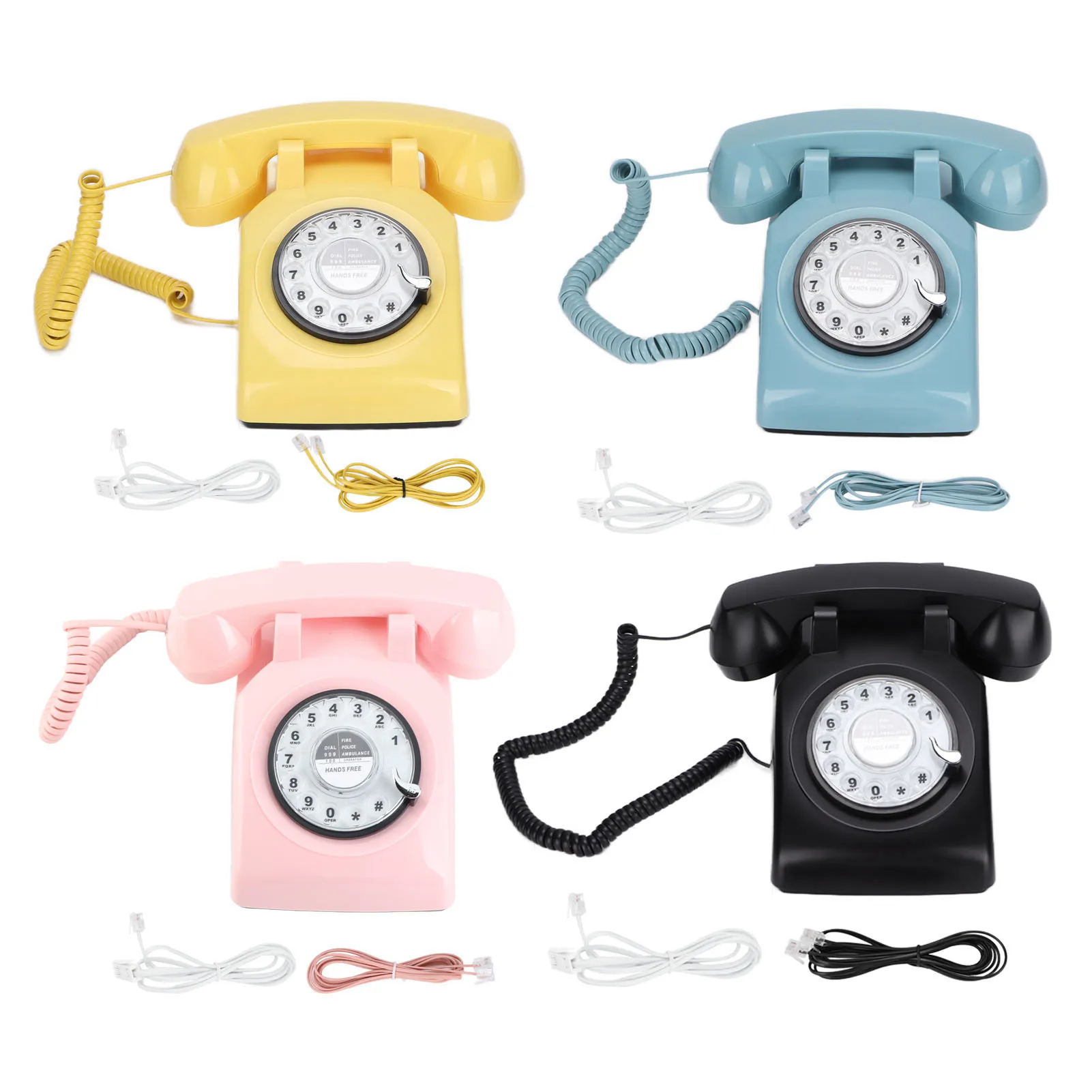 Retro Landline Retro Rotary Landline 60s Old Fashioned  Rotary  Wired Fixed Landline Telephone Retro Landline