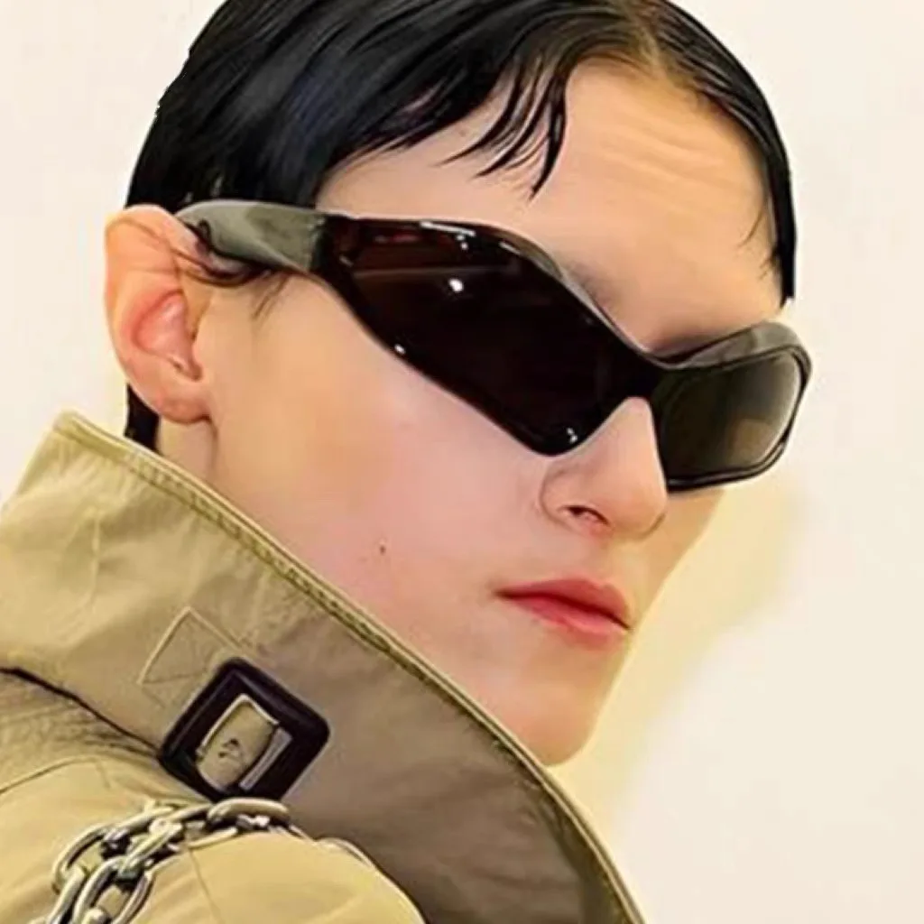 Y2K Radfahren Sport Goggle Luxus Marke Designer Sonnenbrille Frauen Für Männer Vintage Punk Sonnenbrille Trendy Beschichtung Objektiv Coole Shades – Detail 2