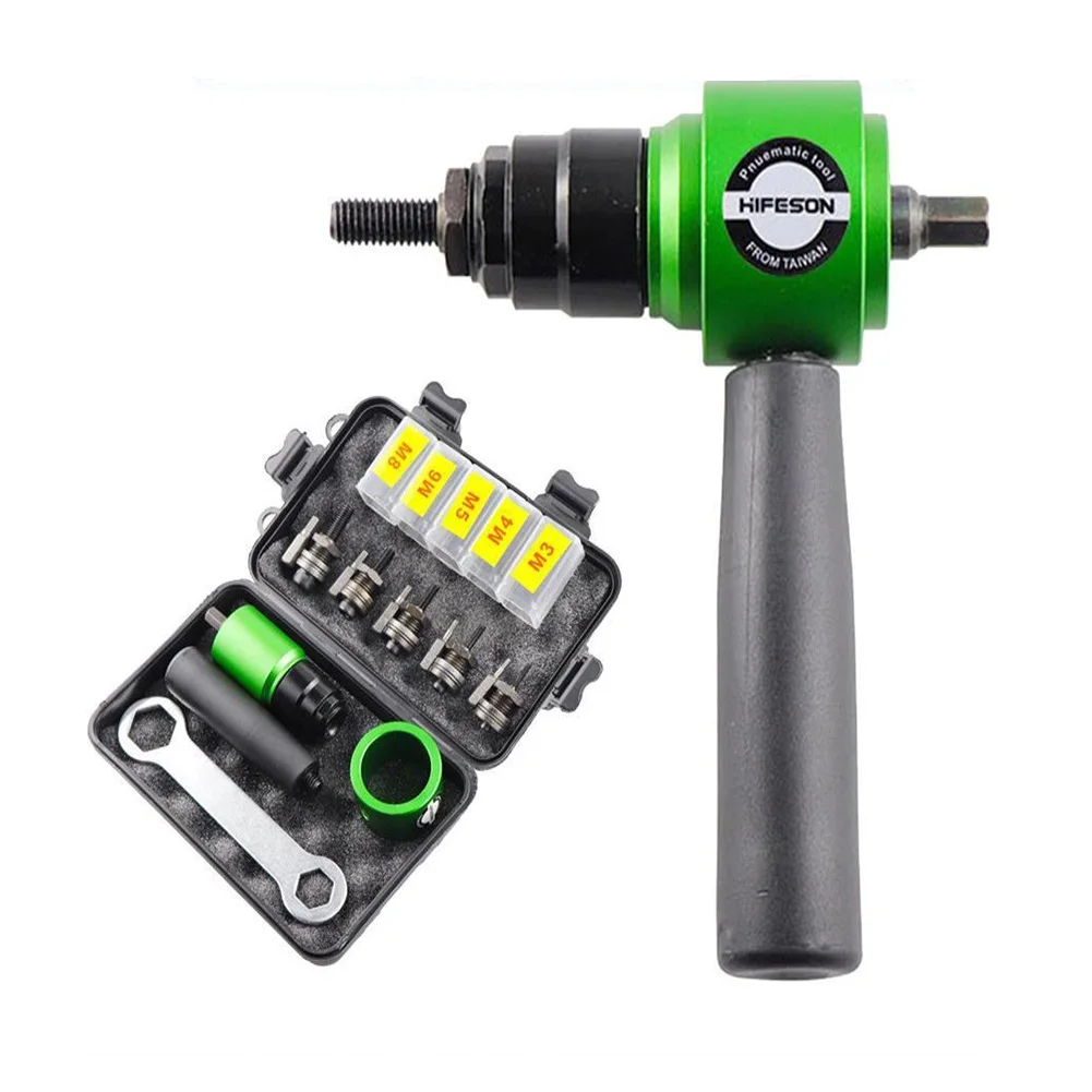 M3~M8 Electric Rivet Gun Rivet Nut Gun Drill Bit Adapter Removable Insert Nut Pull Riveting Tool For Electric Drill/Hand Wrench