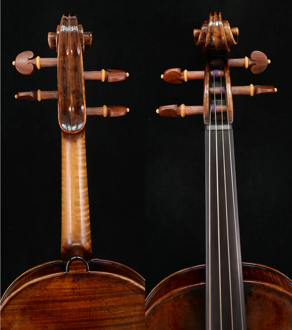 Actual Photo Outstanding Sounding Violin Master Wang's Own Work 200-y old Spruce No. W65