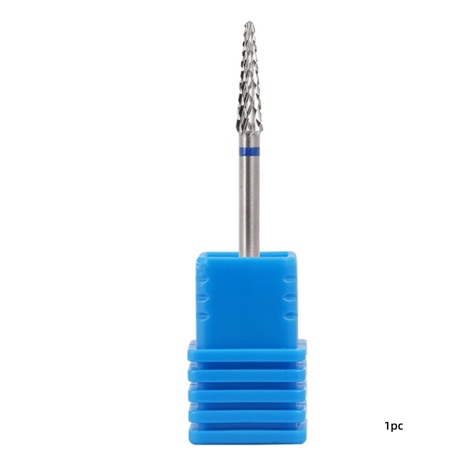 Jeu de forets à ongles pour ongles en acrylique, perceuse à ongles de forme conique en acier au tungstène à tige de 3/32 pouces, perceuse professionnelle en carbure de tungstène 1 pièce
