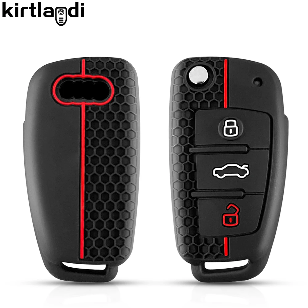 Premium Silicone Car Key Cover and Keychain - Protective Case