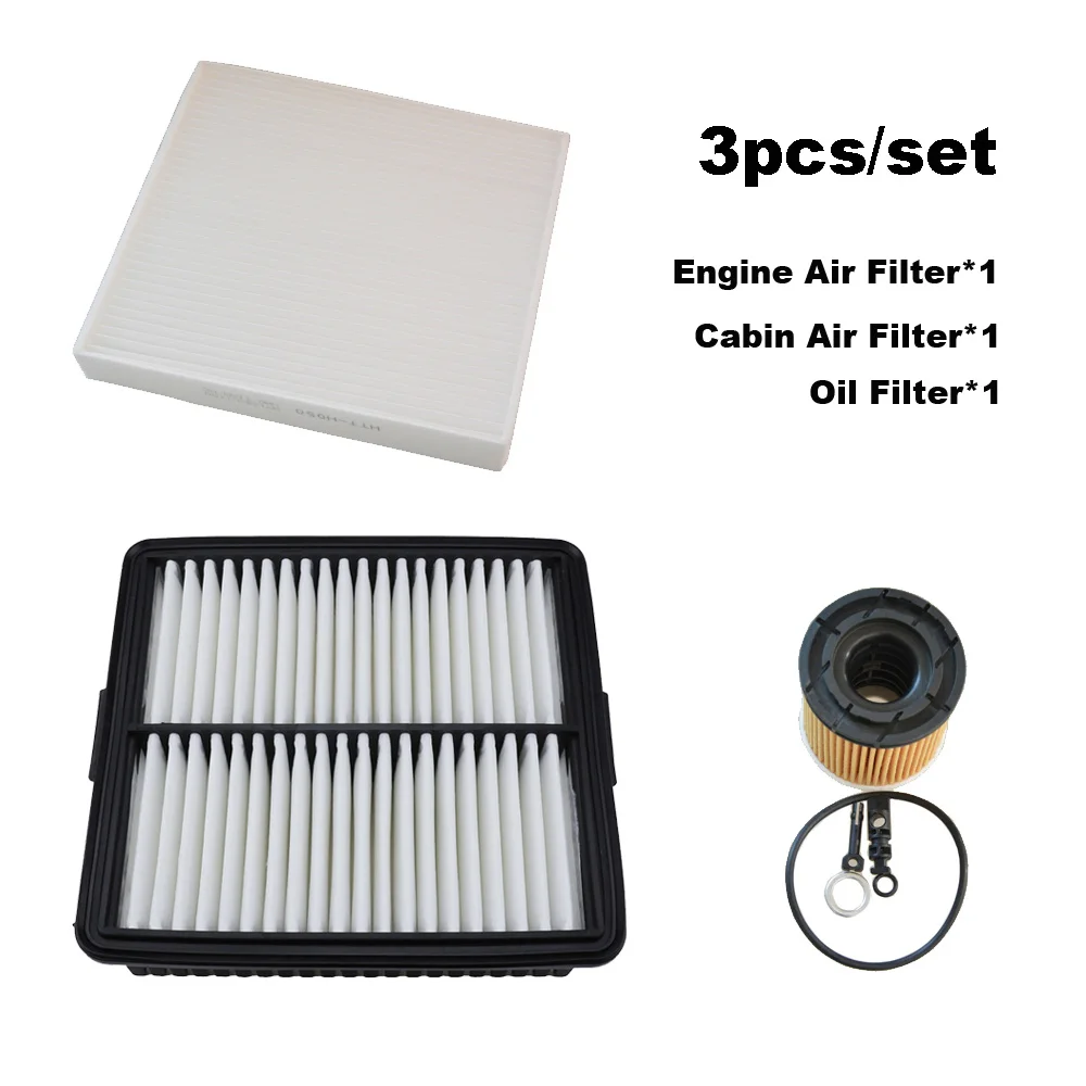 3pcs Filter Set For Hyundai Elantra CN7 1.5L Saloon G4FL Engine A/C Air Oil Filter Accessories 28113BU000
