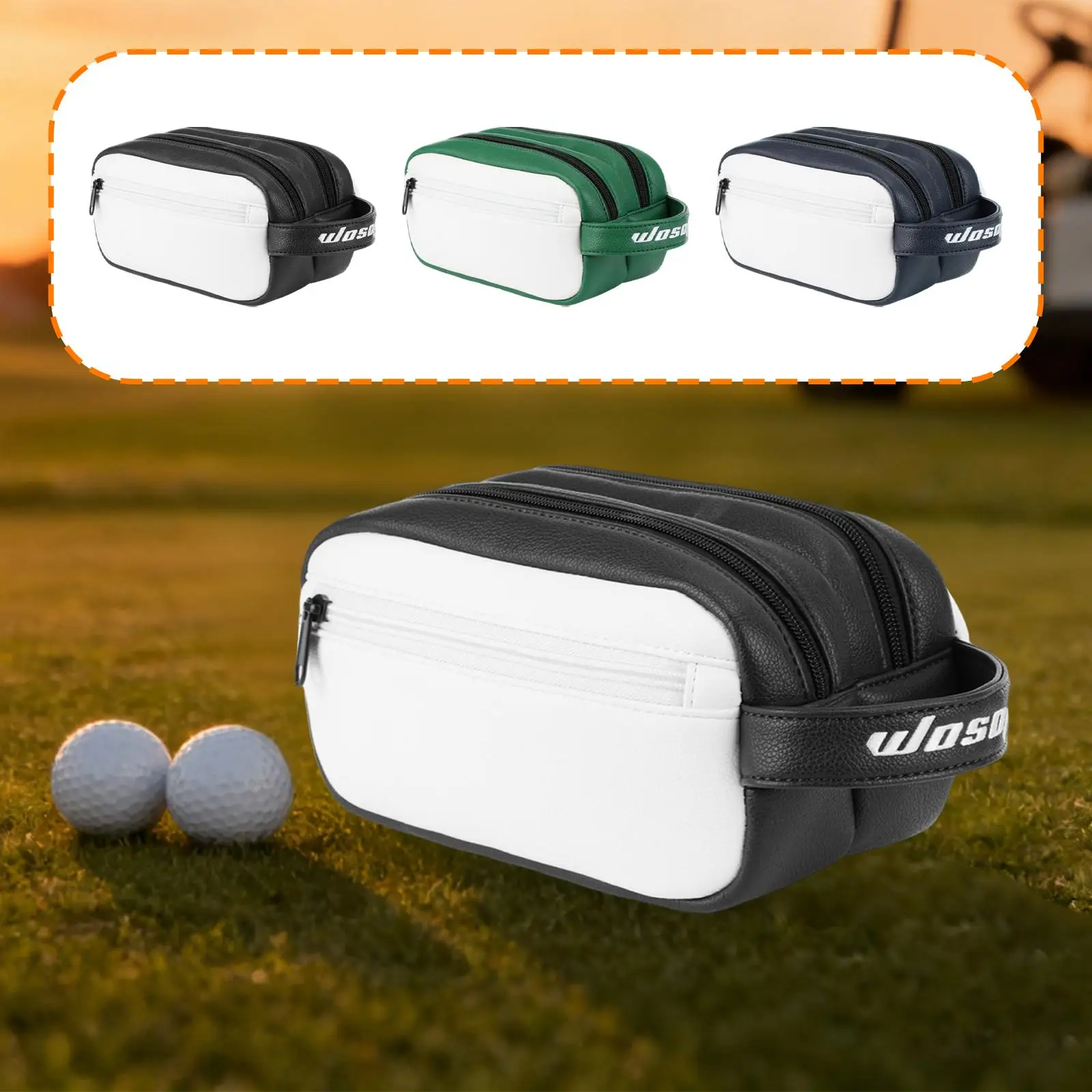 Golf Balls Bag with Handle Strap Multifunctional Valuables Pouch Golf Ball Case Storage Organizer for Outdoor Sports Men Women Golf Balls Bag with Handle Strap Multifunctional Valuables Pouch Golf Ball Case Storage Organizer for Outdoor Sports Men Women