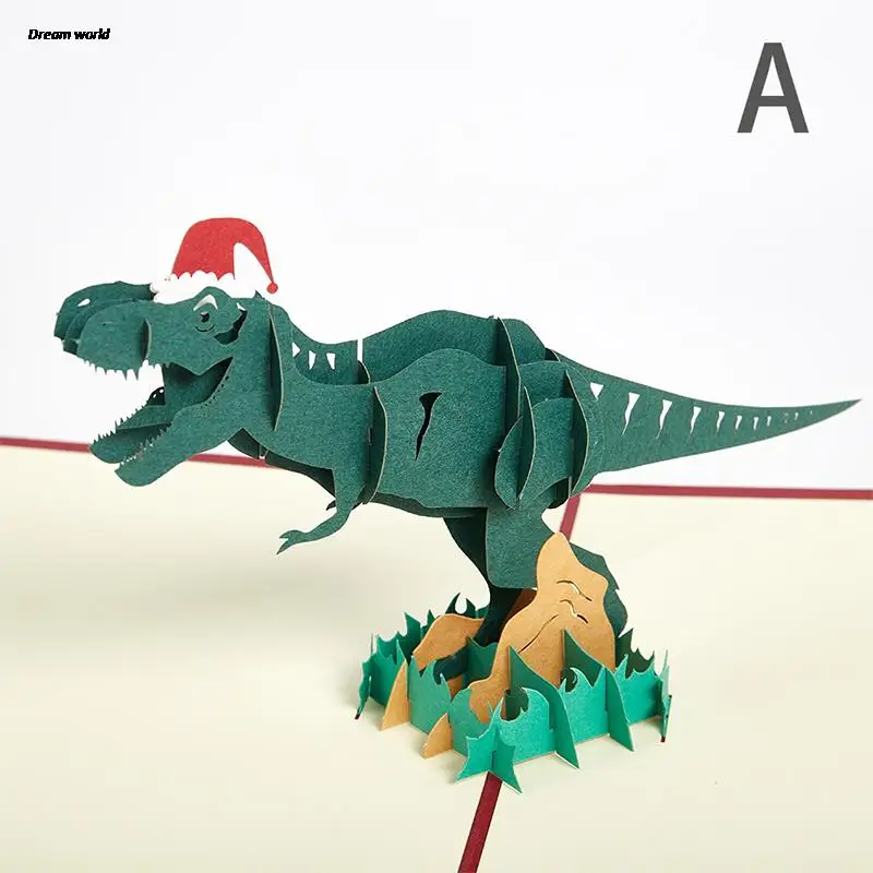 3D Dinosaur Happy Birthday Card Tyrannosaurus Card Kid Biglietti Di Auguri Divertenti