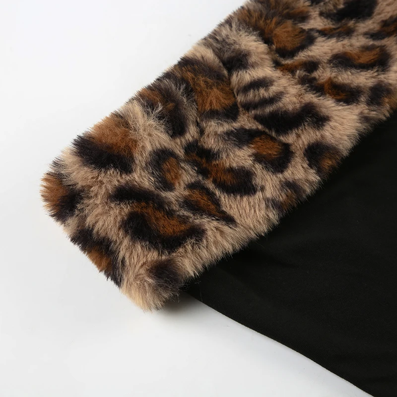 Chaleco sin tirantes con parches peludos de leopardo Y2K para mujer, camiseta sin mangas ajustada sexy a la moda, top corto retro chic sin mangas, ropa de club