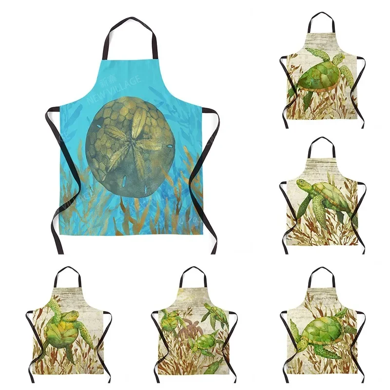 

Aesthetics Women's Kitchen Apron Children's Waterproof Waitress Work Apron Original Oil Resistant Hawaiian Style Fashion Apron