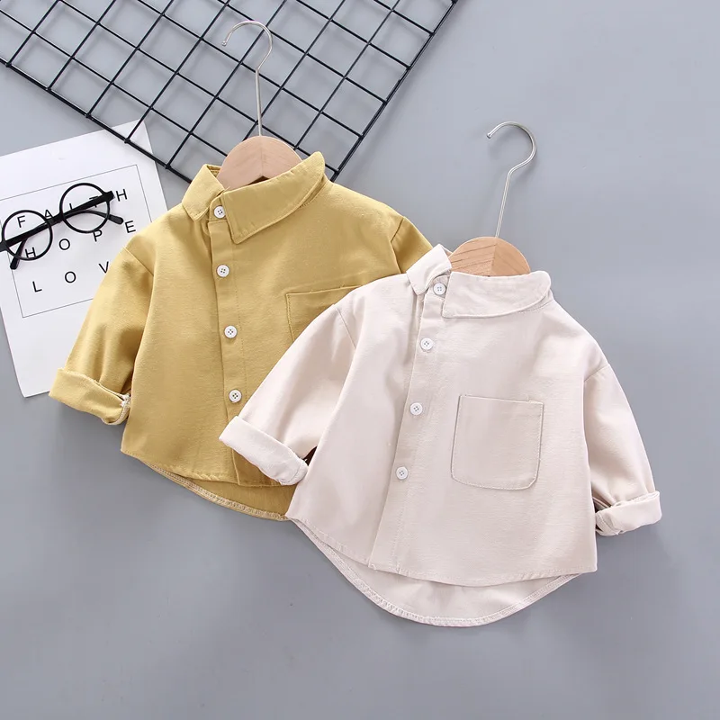 Boy Shirt Clothes Spring Thin Blouses Kids Clothing Toddler Casual Cotton Tops 1 2 3 4 Years Children Long Sleeves Shirt