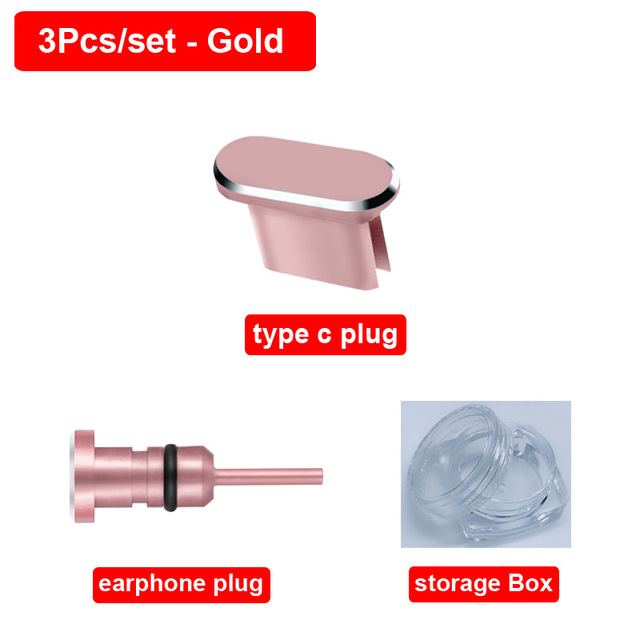 Metal Anti Dust Plug USB Type C Micro Charging Port Protector USB C 3.5mm Earphone Jack Sim Card For iPhone Redmi Samsung