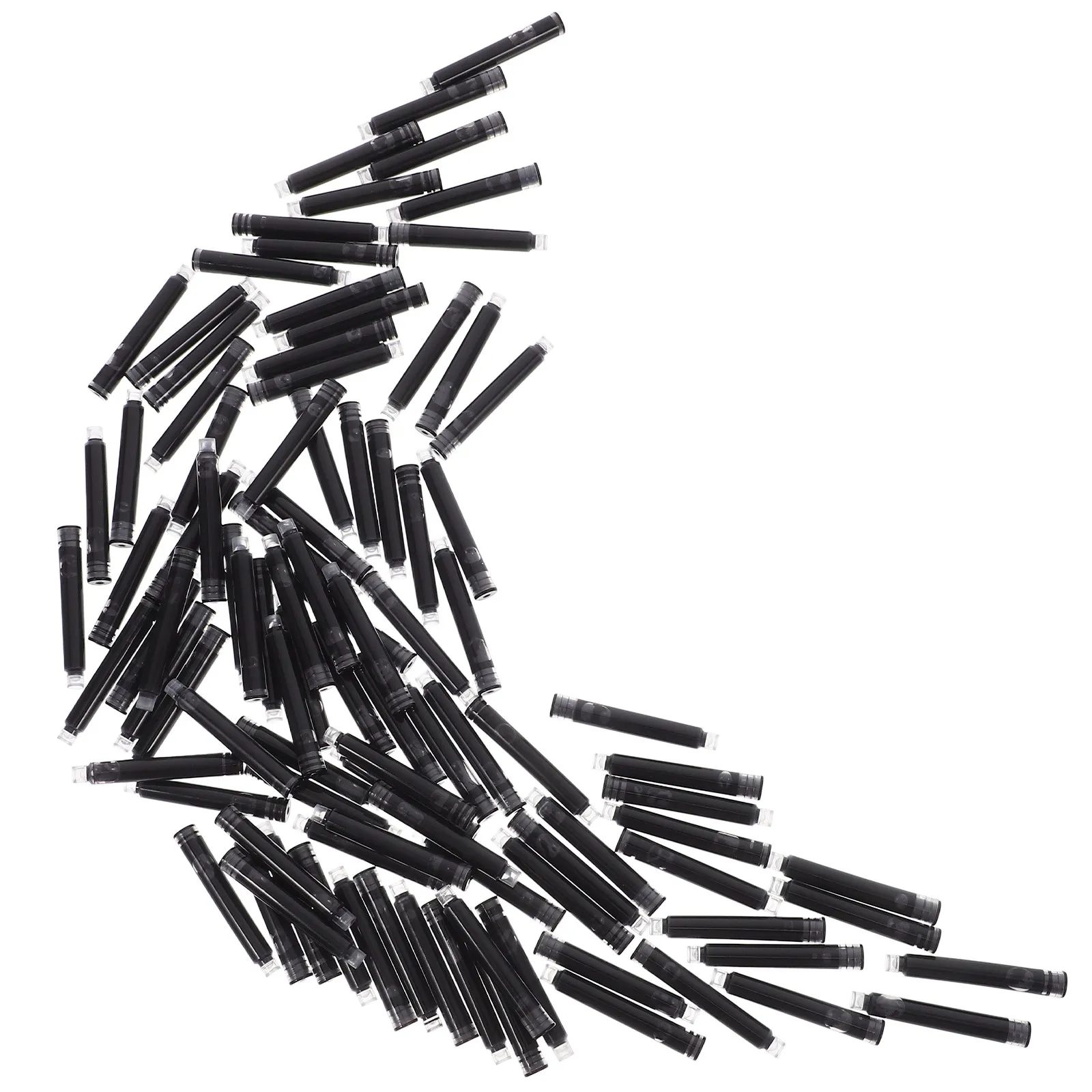 100Pcs 지울 수 있는 만년필 잉크 리필 부드러운 필기감 누출 방지 누출 방지 소형 경량 학교 사무실 가정용