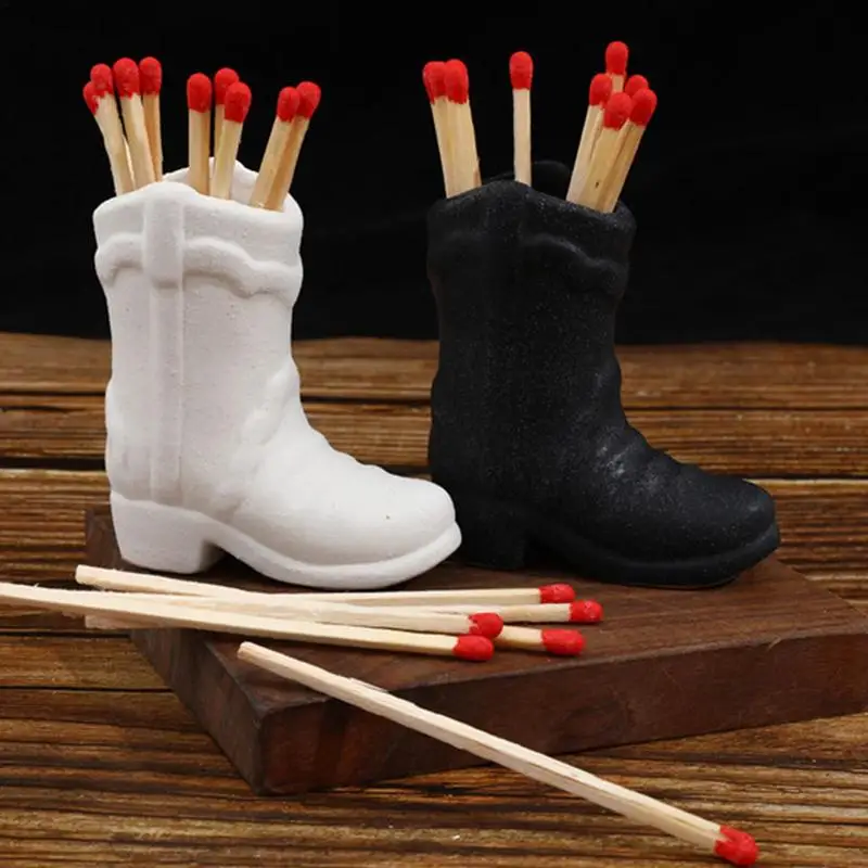 

Керамическая подставка для бахил в форме ковбойской ботинки, подставка для банок в стиле бохо, креативная подставка для домашнего декора для камина