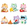 Cartoon Series Lucky Cat Building Blocks Toys Puzzle Microparticle Puzzle Children's Toys Desktop Ornament 5