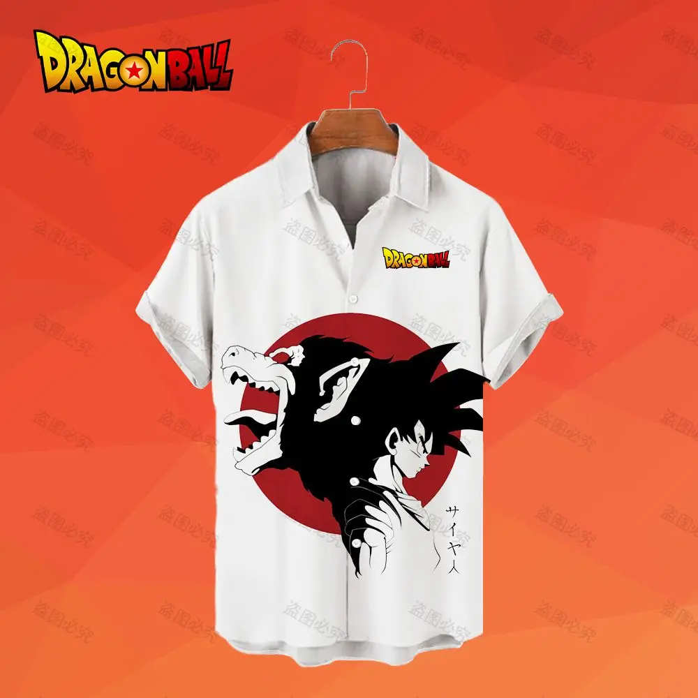 

Men's Shirts Vegeta Dragon Ball Z Men's Social Shirt Super Saiya Short Sleeve Shirts and Blouses 2023 5XL Streetwear Goku Cool