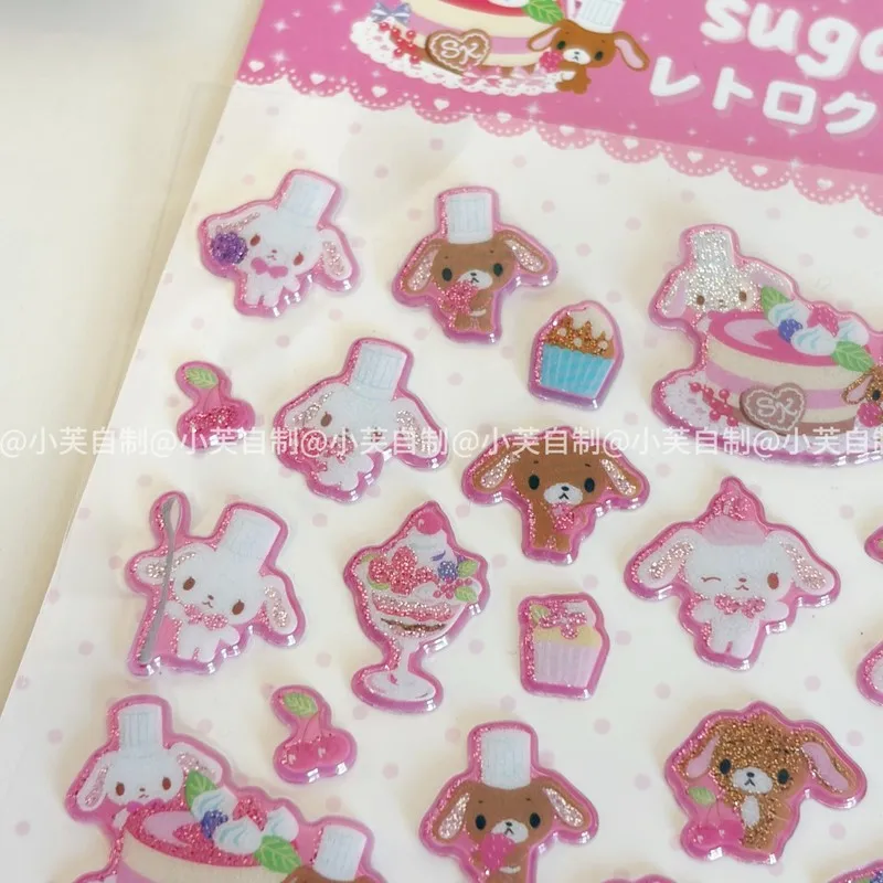 1/4pcs Kawaii Sugarbunnies 3d 버블 스티커 사쿠라 크리 에이 티브 소녀의 Diy 전화 케이스 카메라 장식 어린이 보상 장난감