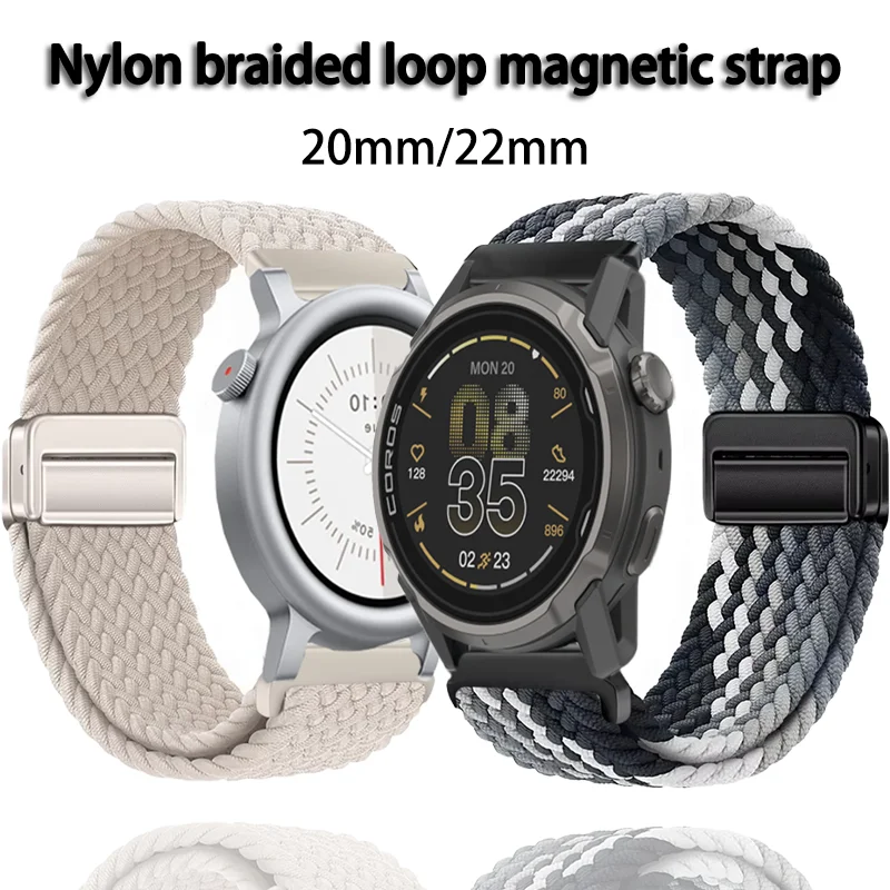 Nylon Magnetic Watch Band Strap - 20mm/22mm Adjustable