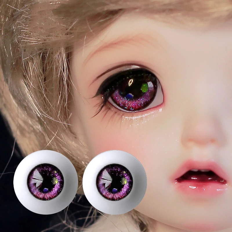 Doll Eyes Adollya Doll Accessories 3D Eyeballs 10mm 12mm 14mm 16mm 18mm for 1/12 1/8 1/6 1/4 1/3 Dolls