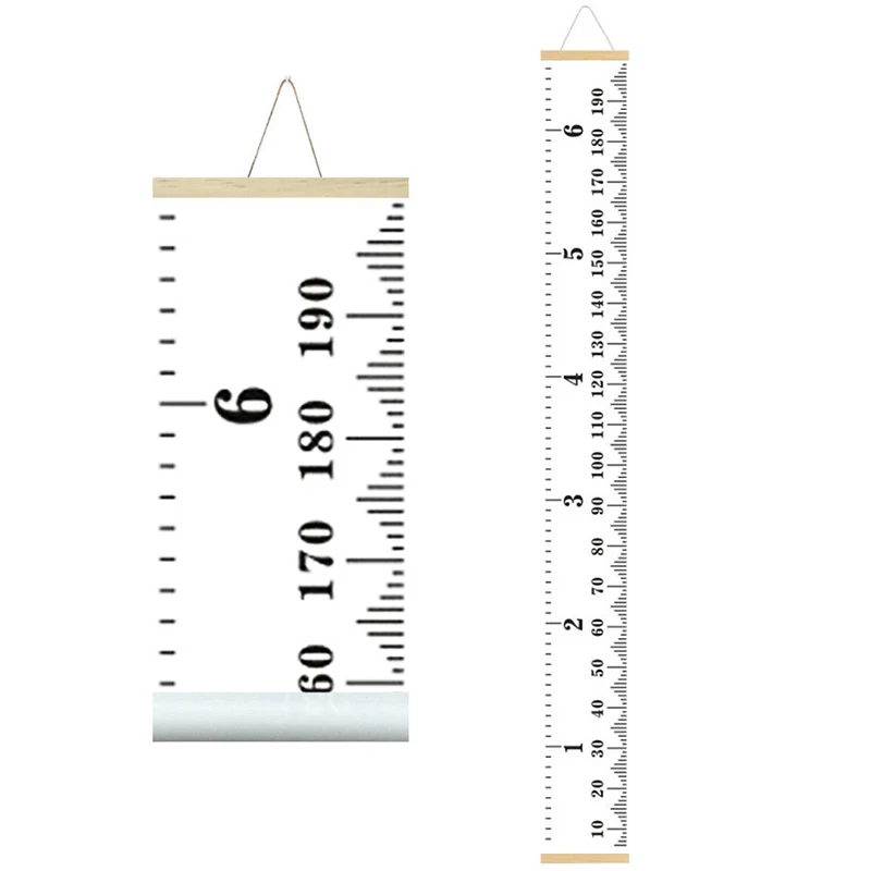 1Pcs Wooden Wall Hanging Kid Height Measure Ruler Wall Sticker for Living Room Bedroom DIY Canvas Removable Height Growth Chart