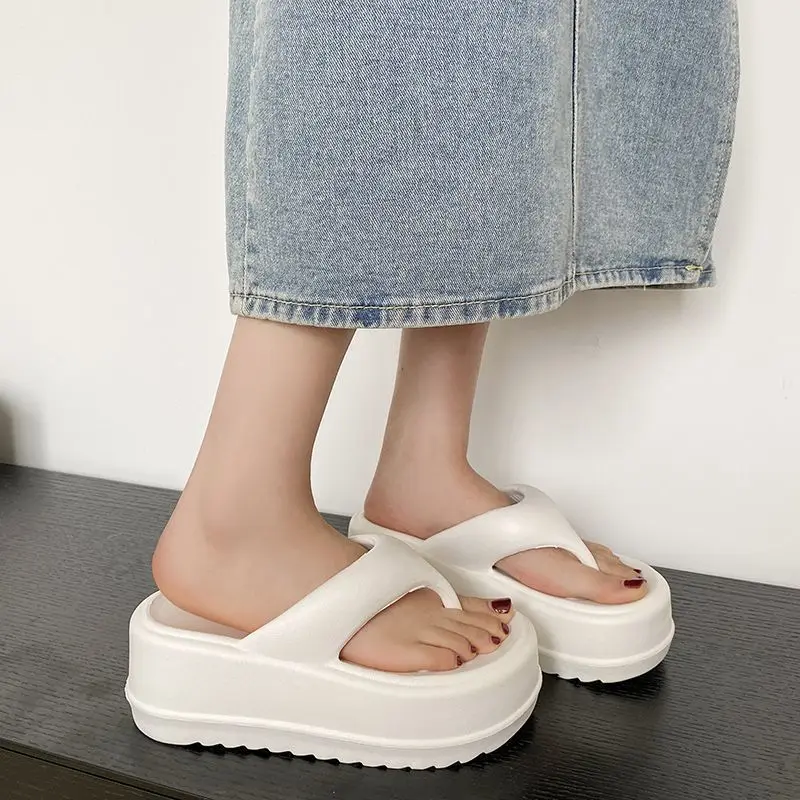 Comwarm New Thick Flip-flops Women Fashion Platform Sandals Outdoor Women Beach Slipper Home Comfort Women's Summer Sandals 2024 2