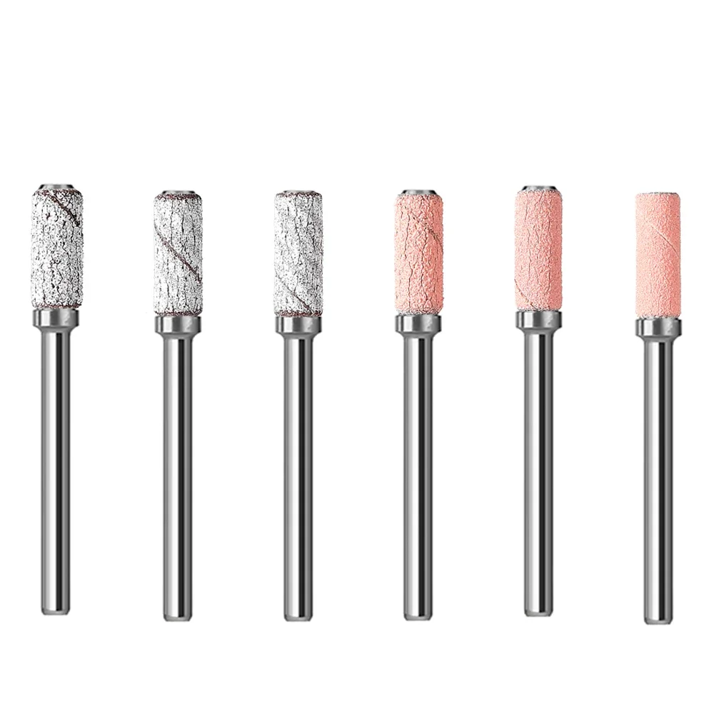 5pcs 3mm Mandrel Bit For Nails Stainless Steel Sanding Bands For Manicure Sandpaper Ring Holder 3/32 Nail Drill Accessories