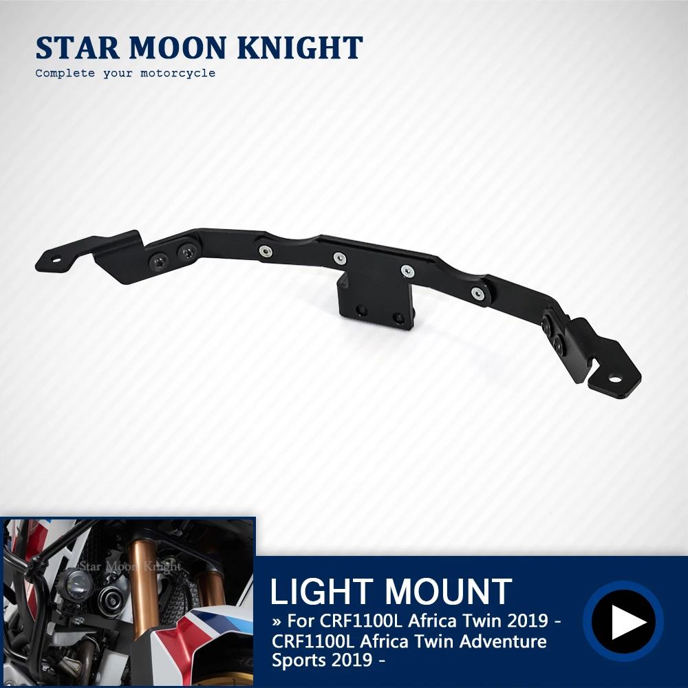 

For Honda CRF1100L CRF 1100 L Africa Twin Adventure Sports 2019- Auxiliary Light Mounting Brackets Driving Lamp Spotlight Holder