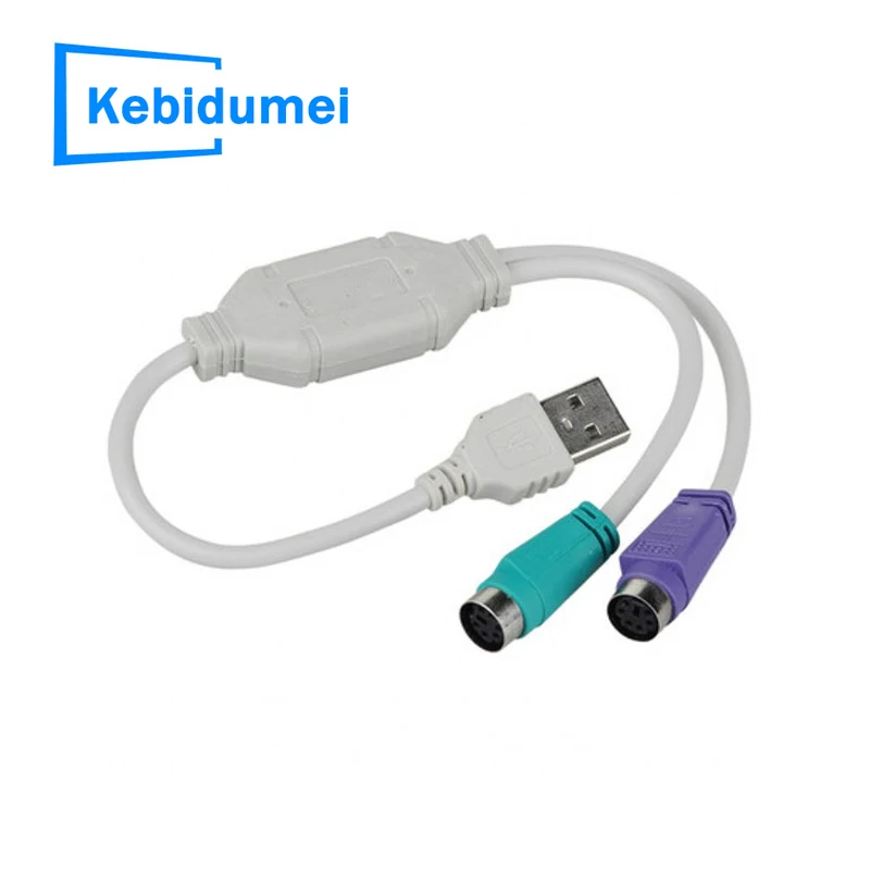 1pcs USB Male to 6Pin 6 Pin for PS2 PS/2 Female Extension Cable Splitter Adapter Connector