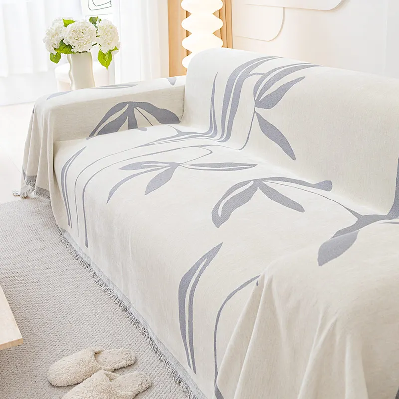 

Одеяло для дивана Grey Bamboo Lines, пылезащитный чехол, защита от кошачьих царапин, одеяло-полотенце, одинарное, полное, четыре сезона