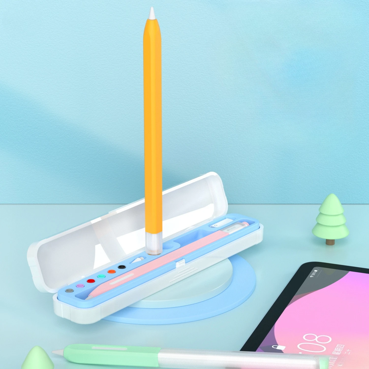 Portable Touch Screen Pen Storage Case - Protective Stylus Holder Box