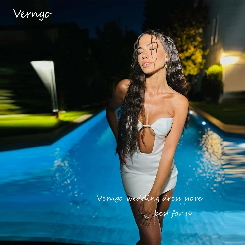 

Пикантное мини коктейльное платье Verngo, блестящее платье с вырезом сердечком, арабские вечерние платья, официальное платье, платье для ночного мероприятия, Клубные платья для женщин 2023