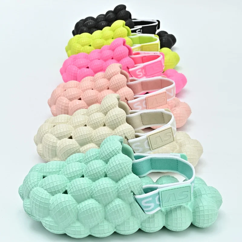 

[]Children's spring and summer personality bubble lychee fashion net red home massage sole SPA sandals