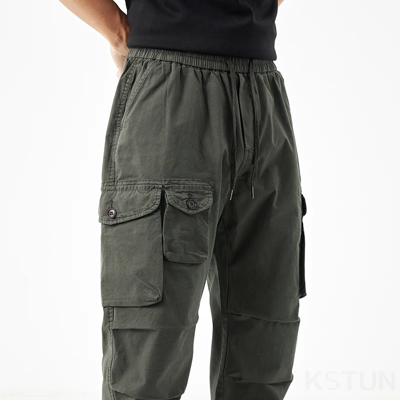 Streetwear Black Mens Harem Joggers Pants Men Cargo Pants 2024 Hip Hop Casual Pockets Sweatpants
