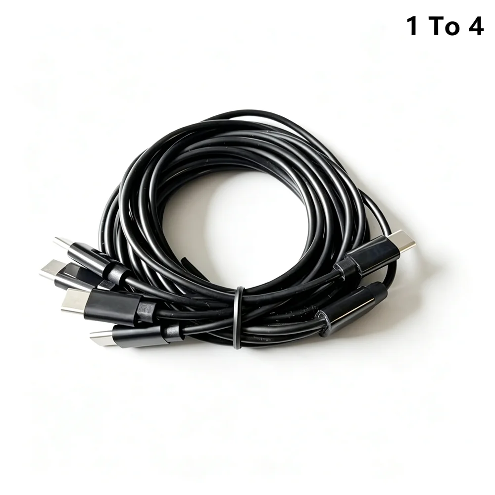Versatile USB C Multi Charging Cable with Multiple Type-C Ports - 1.5 Meter Charging Cord