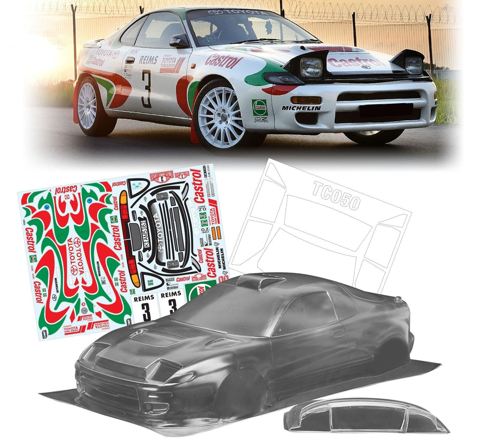 1/10 Celica Gt4 Rally Fari Nascosti Drift Rc Pc Body Shell 190Mm Larghezza Trasparente Drift Body Per Rc Hsp Hpi Trax Tamiya