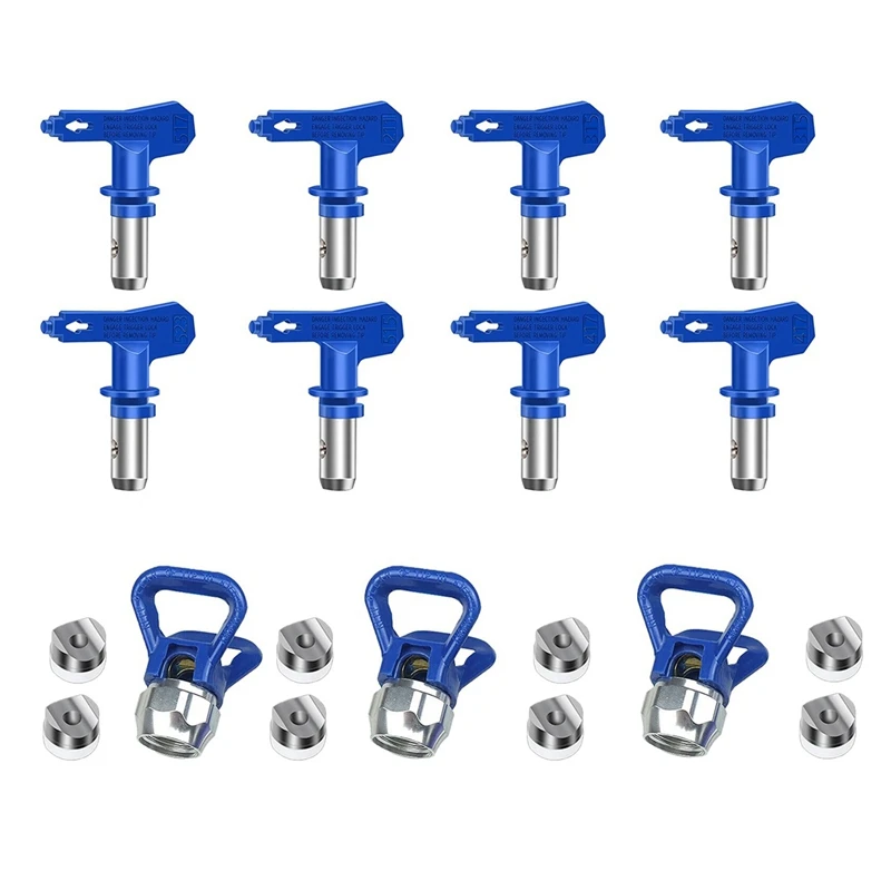 

8Pcs Airless Paint Nozzles Set Reversible Spray Tips Airless Paint Sprayer Nozzle Tips