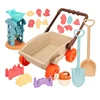 Beach Game Set for Toddlers Sandcastles Playset Sand Mold Cart Toy Kids Summer Gift Sand Building Child Water Toy 22PCS 3