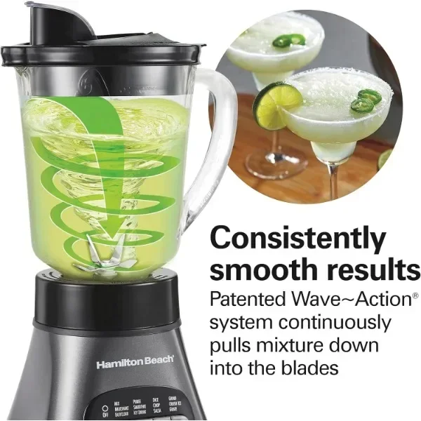 NEW NEW Hamilton Beach Blender for Shakes and Smoothies & Food Processor Combo, With 40oz Glass Jar, Portable Blend-In Travel Cu 4