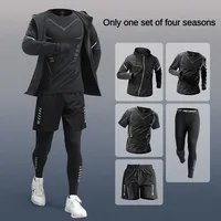Men's Ice Fiber Quick-Dry Running & Fitness Full Set/Suit Tracksuit For Marathon, Training & Cycling，Jogging,Gym， sweatpants 1