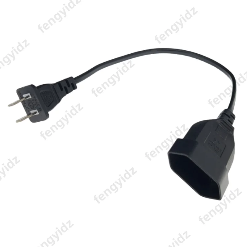 AC Power 2-Prong Male to European EU Female Extension Cord 1-15P to CEE7/16 Power Cable US Plug Euro Receptacle AC short Cord