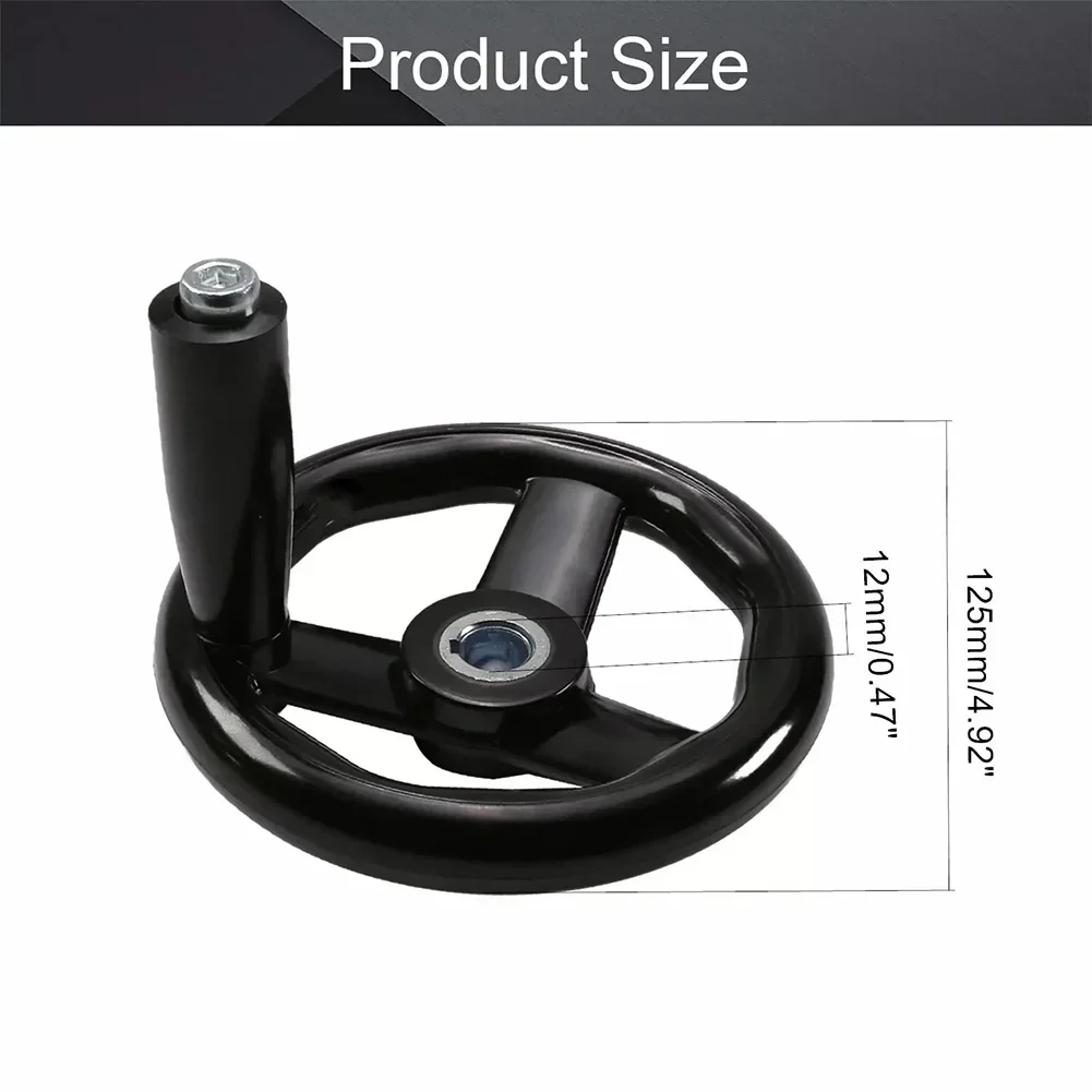 1pc Lathe Milling Handwheel D125/200/100/160mm 3 Spoke Hand Wheel Revolving Handle for Milling Machine Lathes Grinders