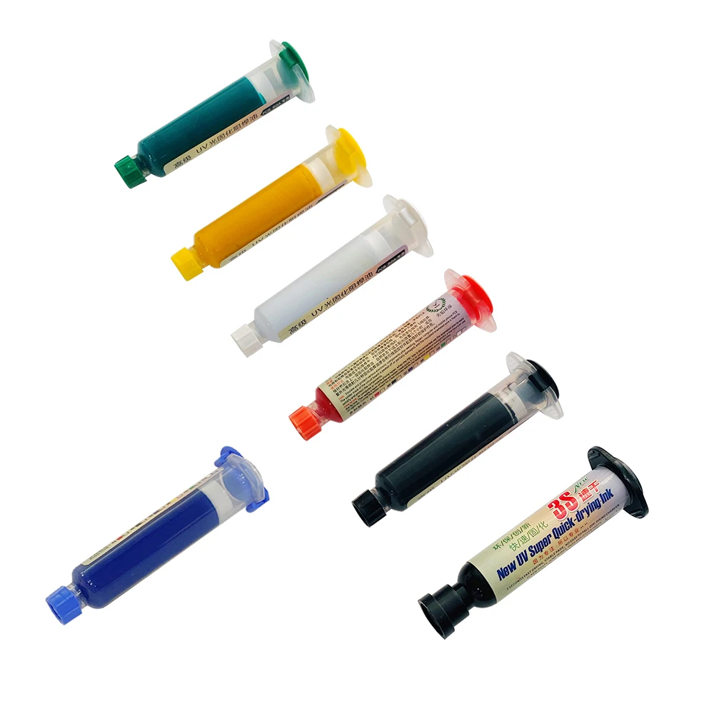 10ml6ColorUVCuringSolderMaskInkforPCBBGACircuitBoard