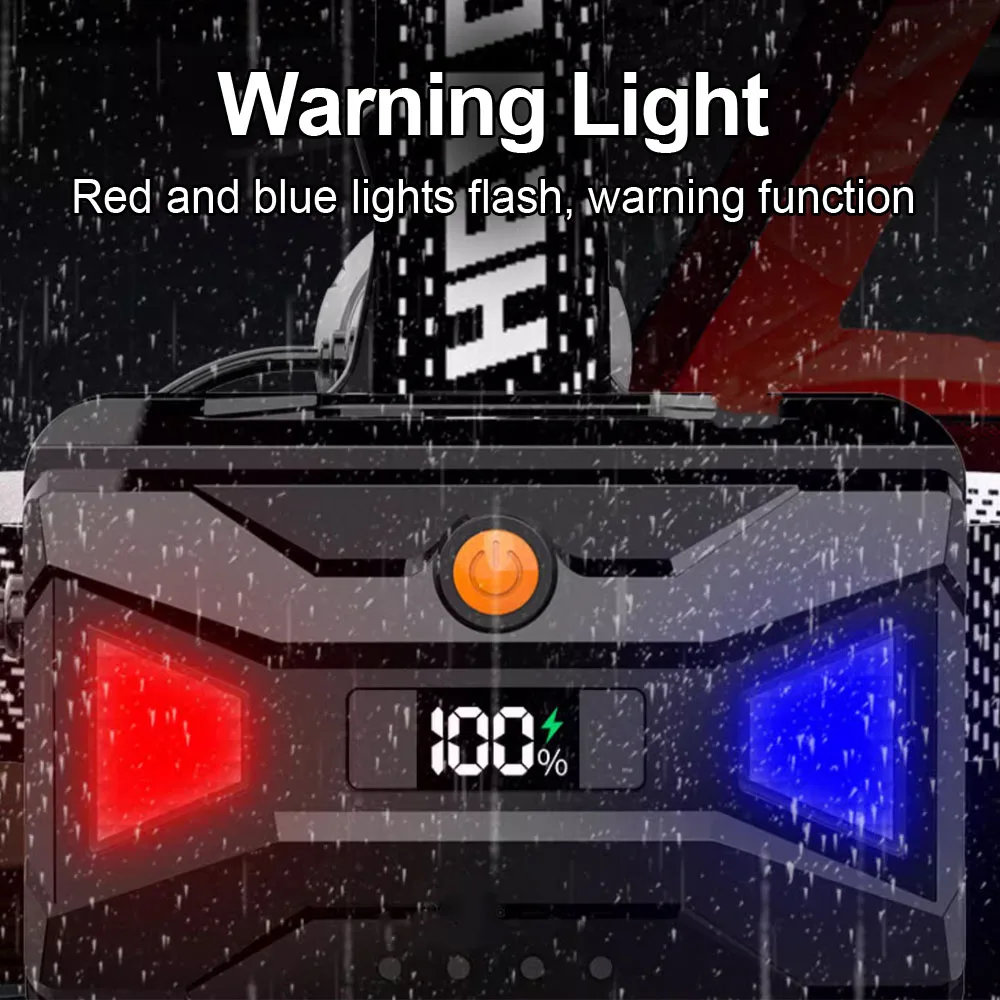 5000000LM 800W/300W 가장 강력한 IR 센서 헤드램프 충전식 헤드 플래시라이트 장거리 3000M 낚시 랜턴 헤드 LED 라이트