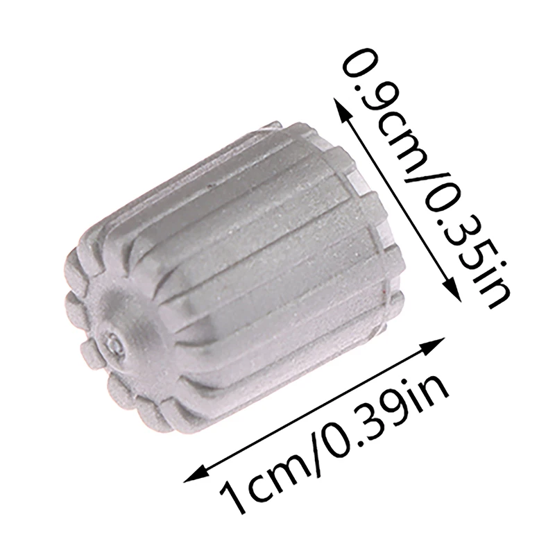Set of 10 Gray Tire Valve Stem Caps with Gaskets - Durable Nylon Dust Covers