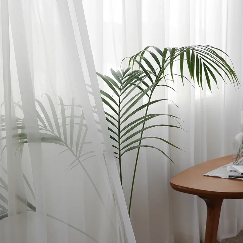 Weiß Tüll Vorhänge für Wohnzimmer Dekor Chiffon Solide Sheer Voile Moderne Küche Vorhang Schlafzimmer Elegante Interieur Outdoor
